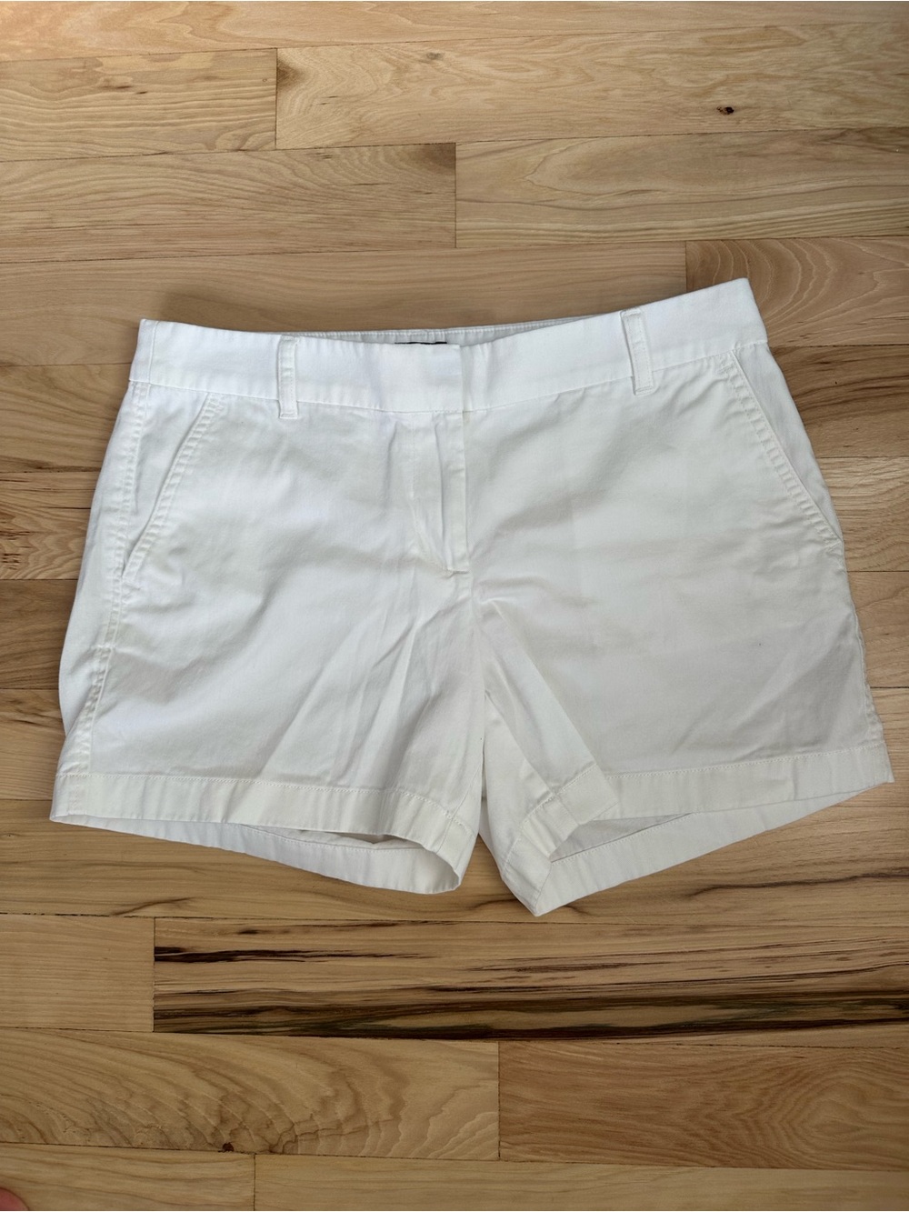 J. Crew White Cotton Chino Bermuda Shorts